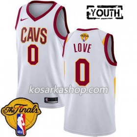 Dres Cleveland Cavaliers Kevin Love 0 2018 NBA Finals Patch Nike Bijela Swingman - Dječji